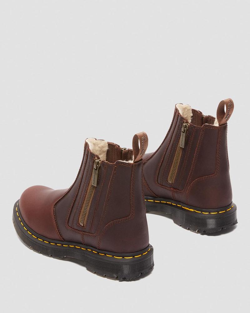 Dr Martens 2976 DM's Wintergrip Zip Ankelstøvler Dame Brune | DK 23HAP